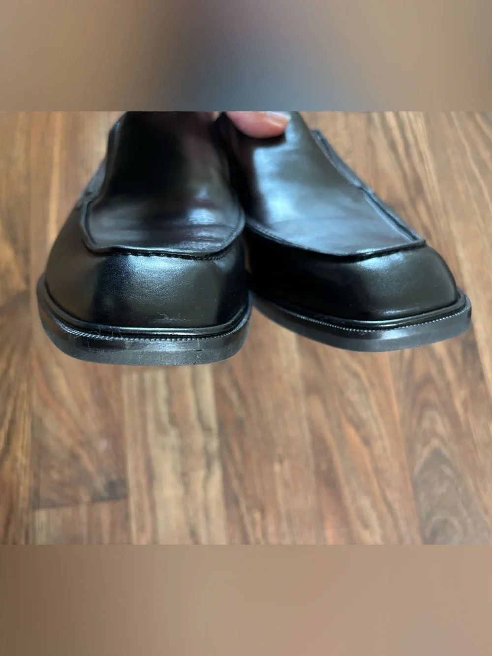 ECCO Windsor Apron Toe Leather Slip-On Loafers - Black 48- 14/14.5